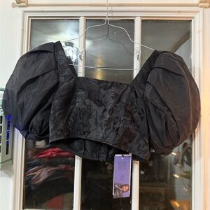 Target Elegant Black Puff Sleeve Blouse